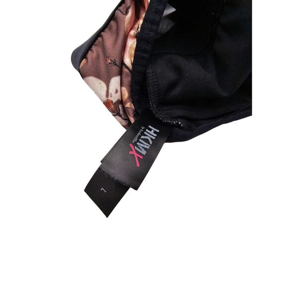 HKMX by Hunkenmoller Womens Sz L Bralette Bra Floral Pink Brown - Picture 4 of 4